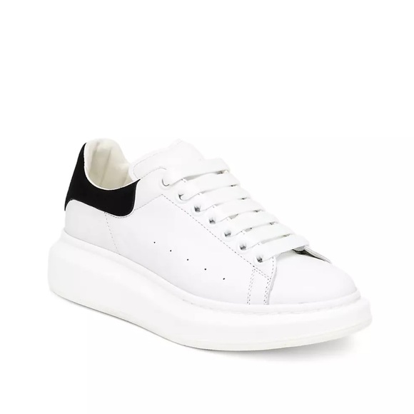 Alexander McQueen Women's Oversized Embossed Logo Colorblocked Suede Sneakers - Picture 1 of 7